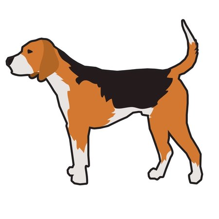 SIGNMISSION American Foxhound Dog Decal, Dog Lover Decor Vinyl Sticker D-12-American Foxhound